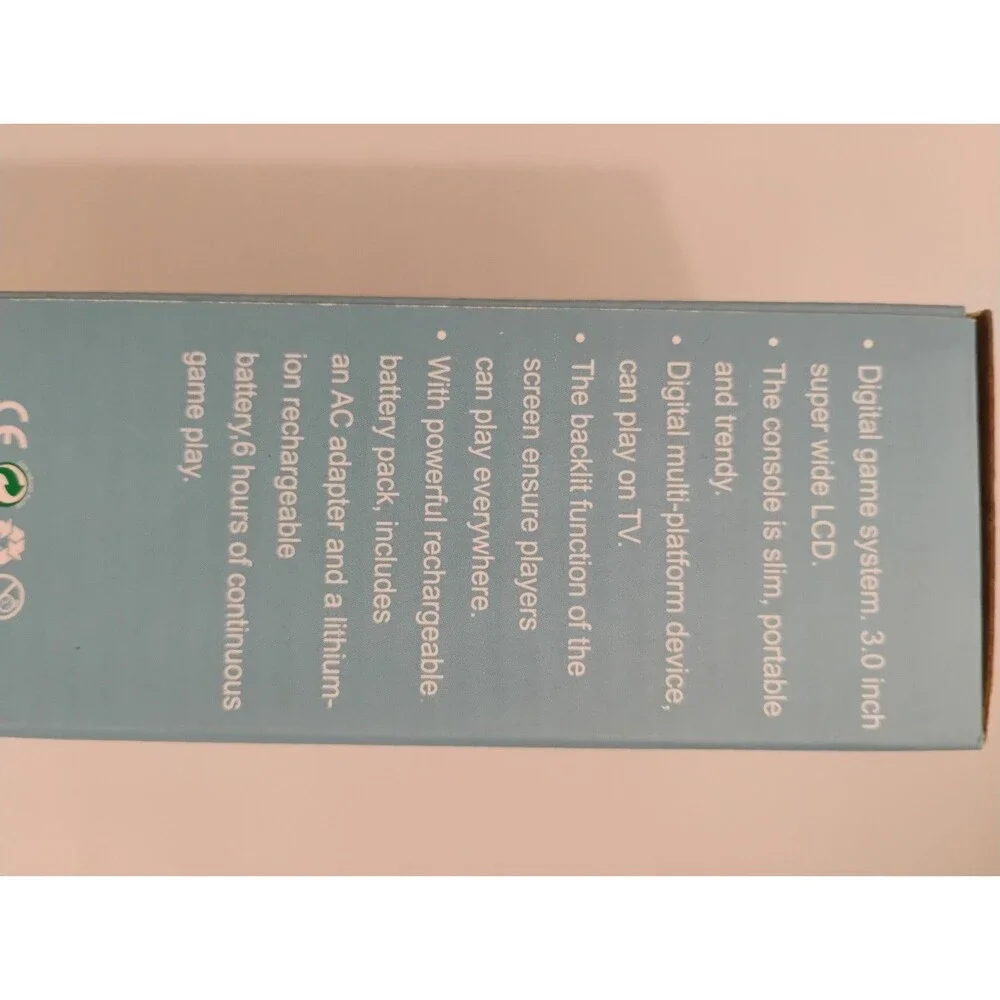 Game Box Plus Hand Held Game System Rechargeable Battery Grey Open Box 500 in 1
